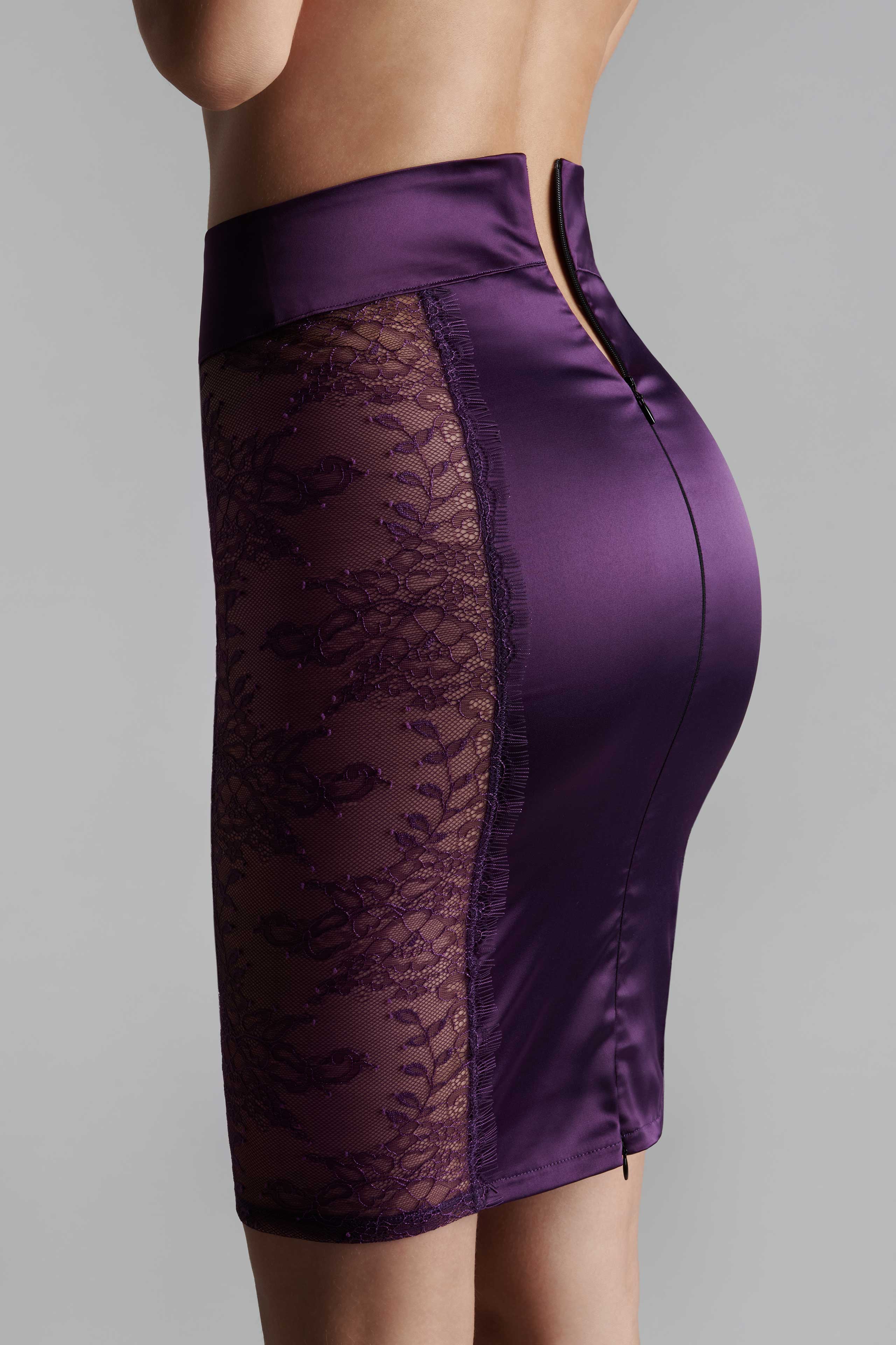 Pencil Skirt - Villa Satine - Purple