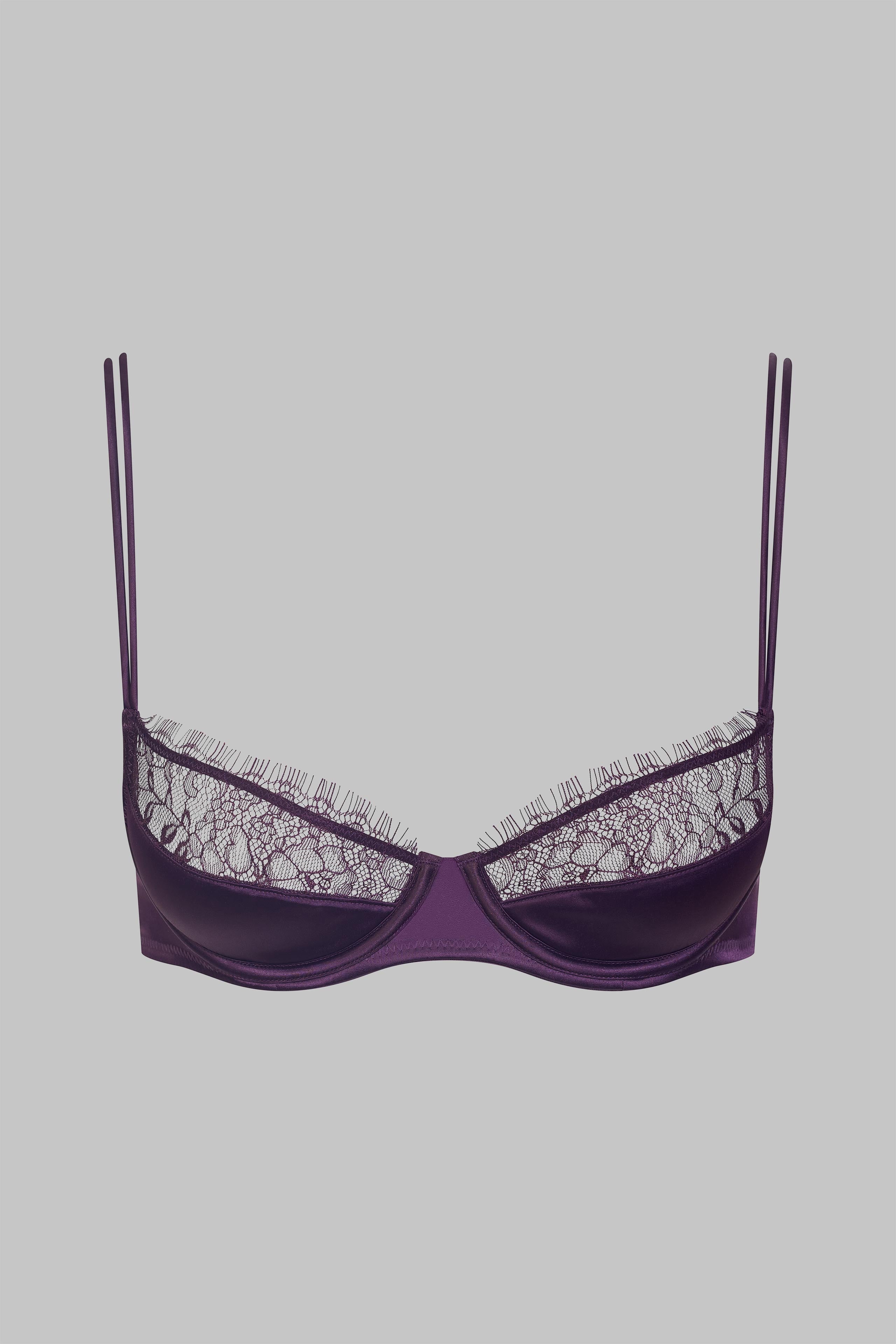 1/4 cup bra - Villa Satine - Purple