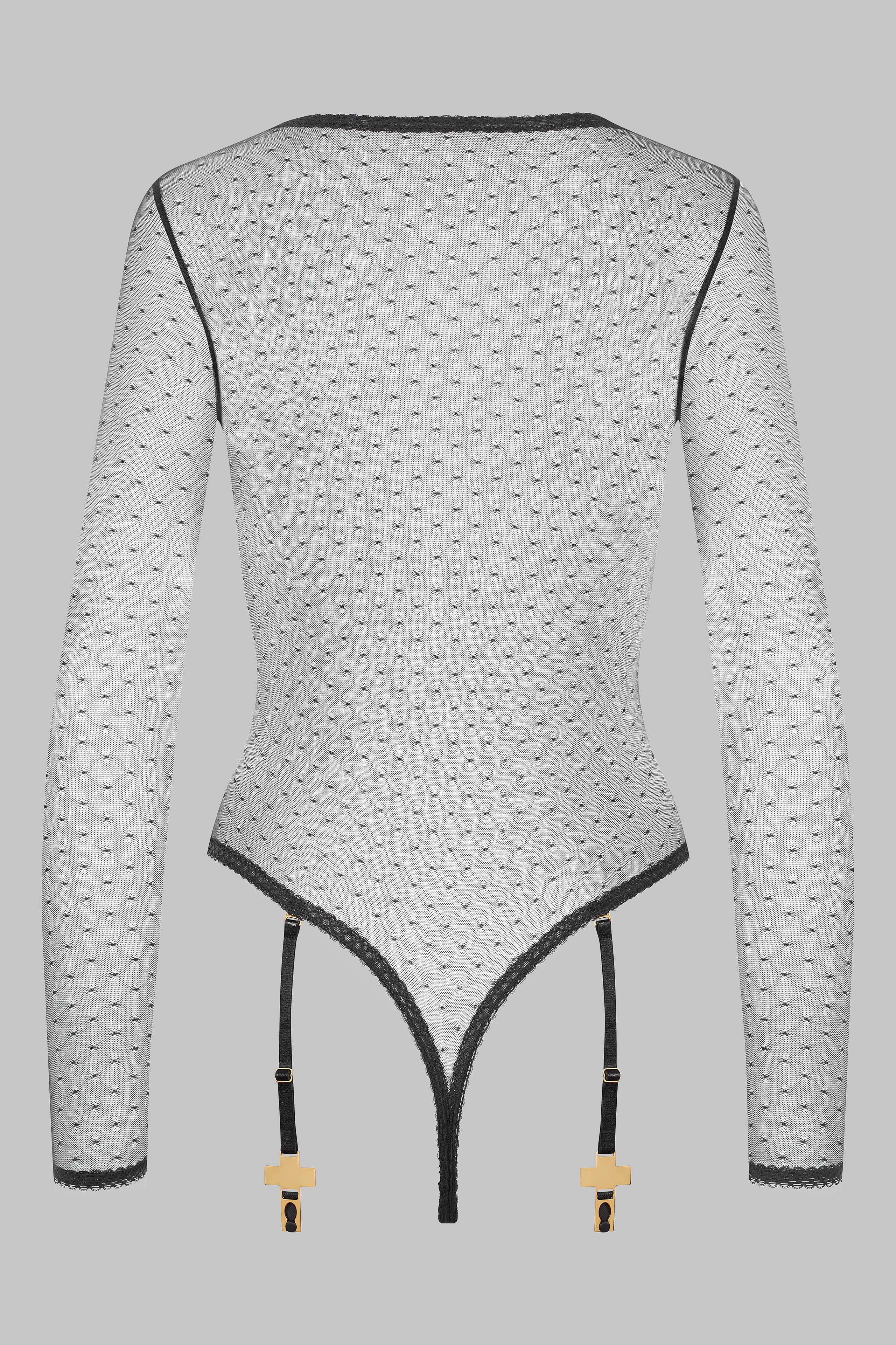Swiss dot mesh bodysuit - Inspiration Divine