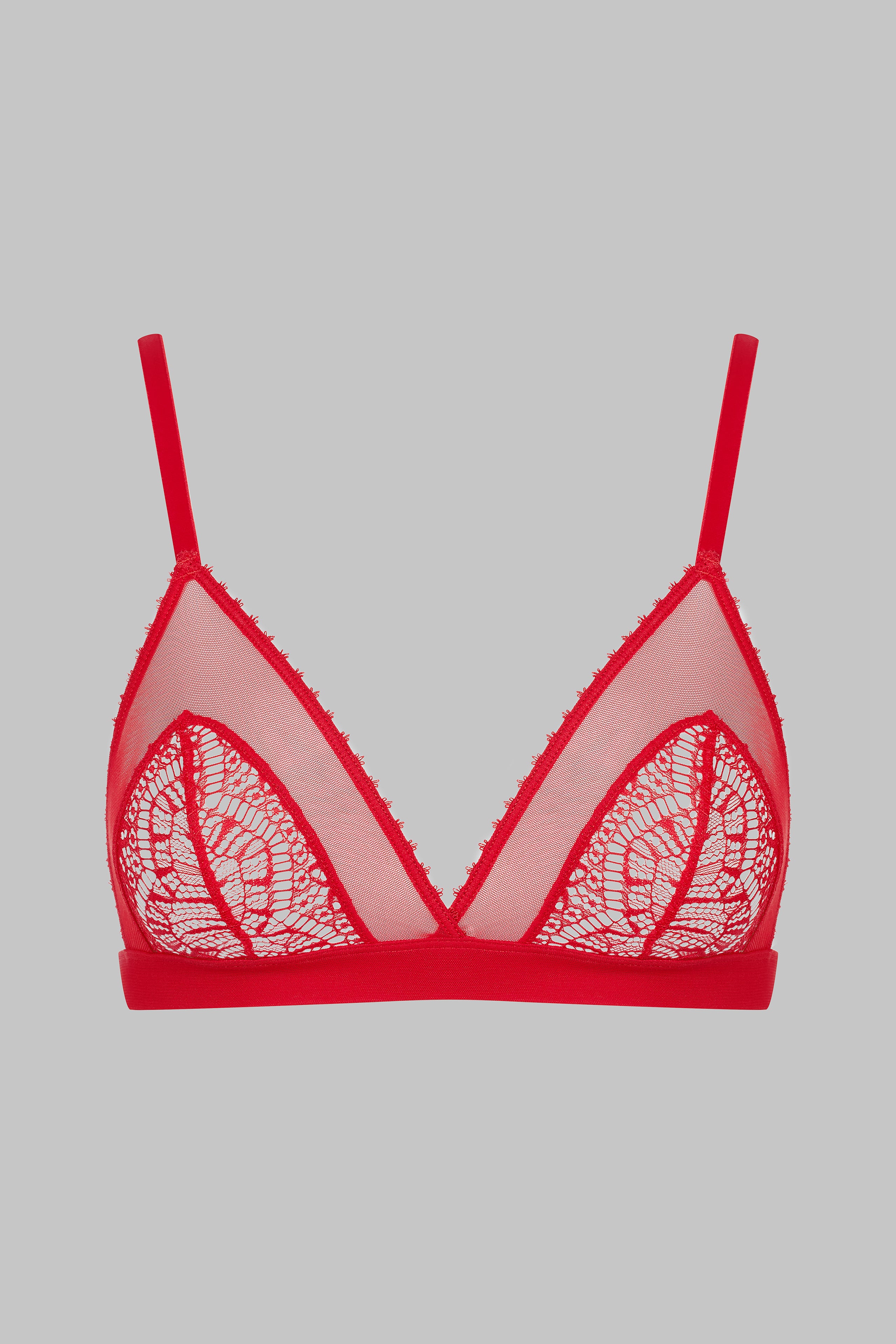 Triangle Bra In Recycled Satin Burgundy Love Stories - Women