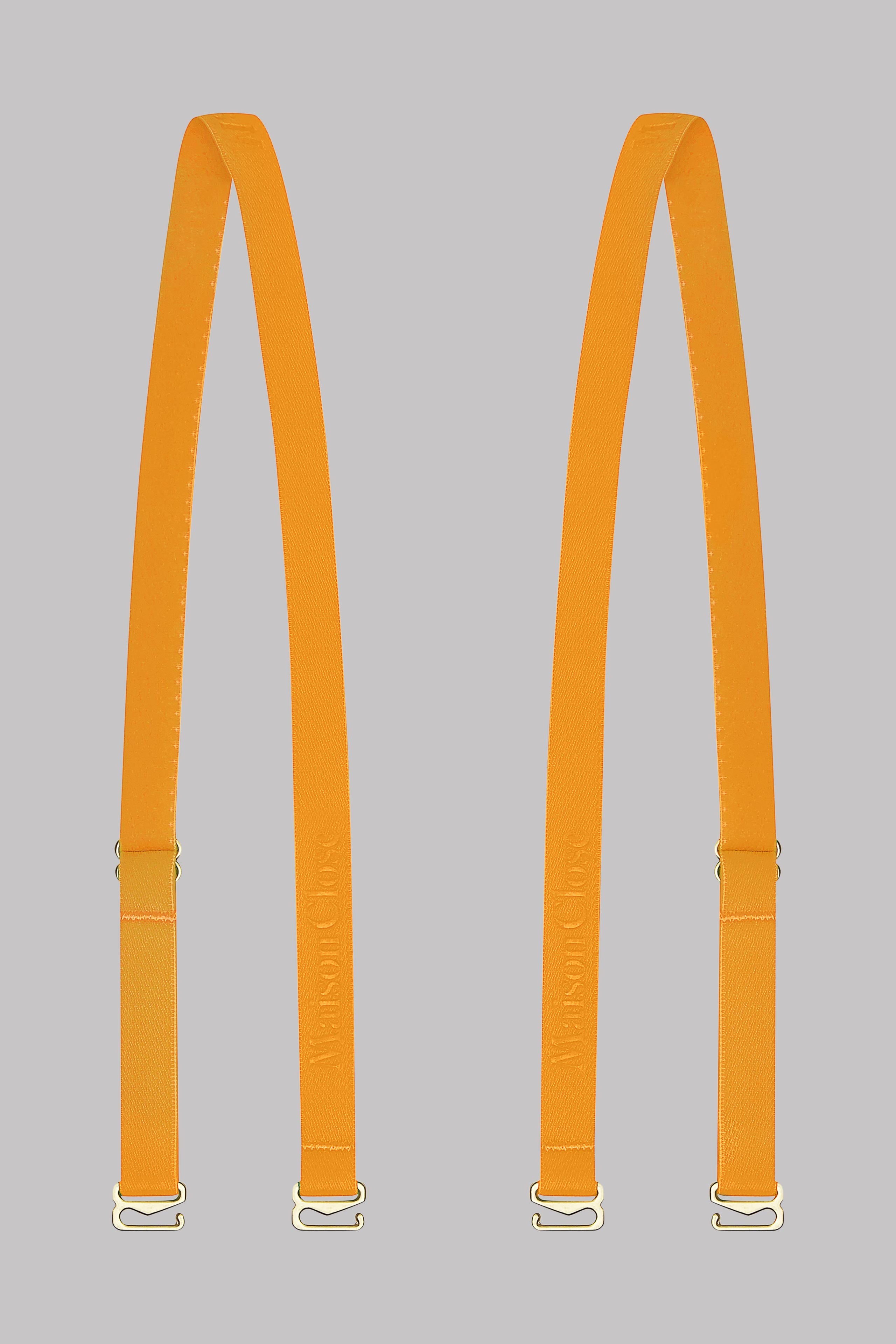 Shoulder straps for bra - Signature - Neon Orange/Gold - 1 Pair