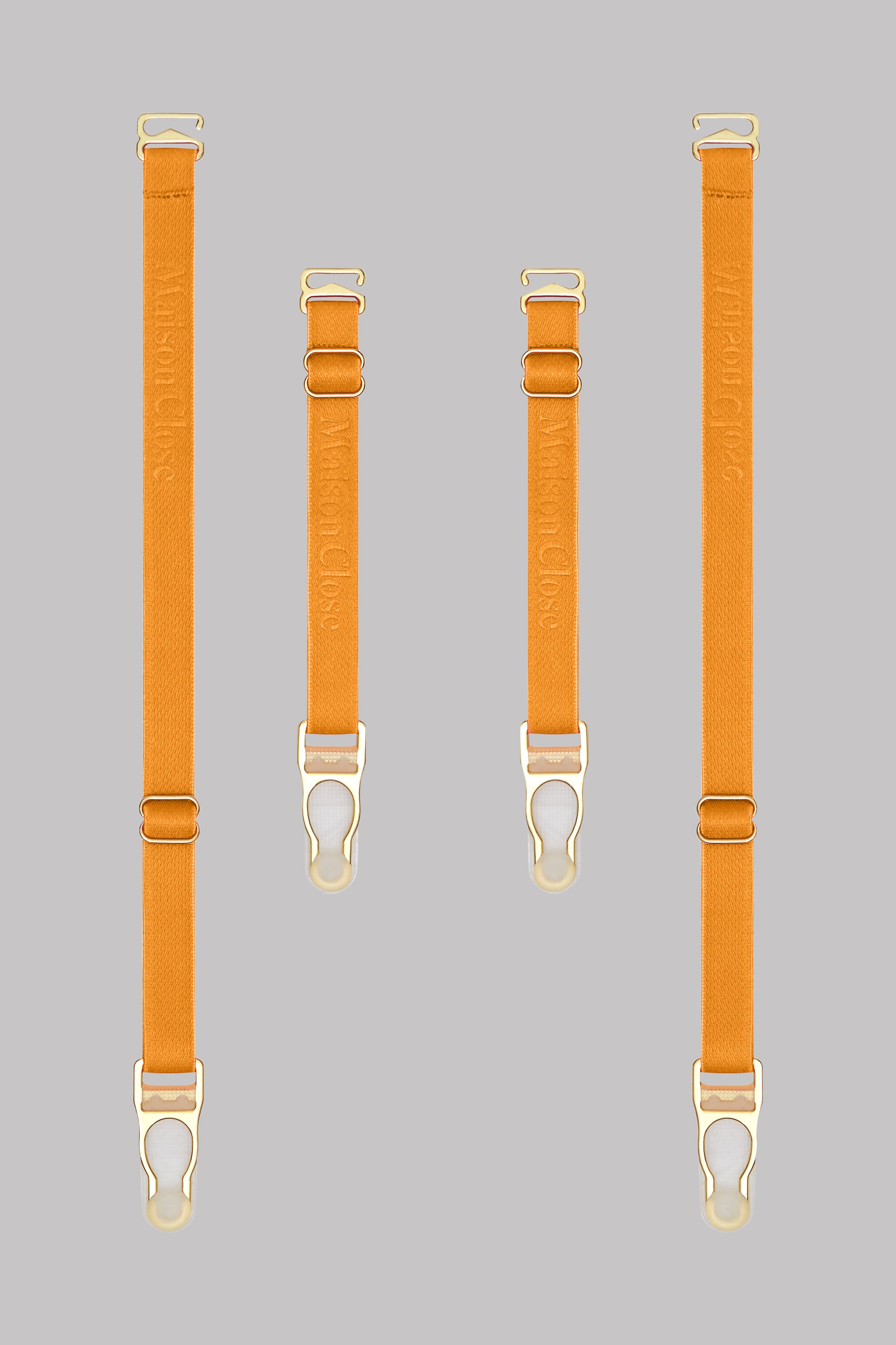 Suspenders straps - Signature - Neon Orange/Gold - 4 pieces