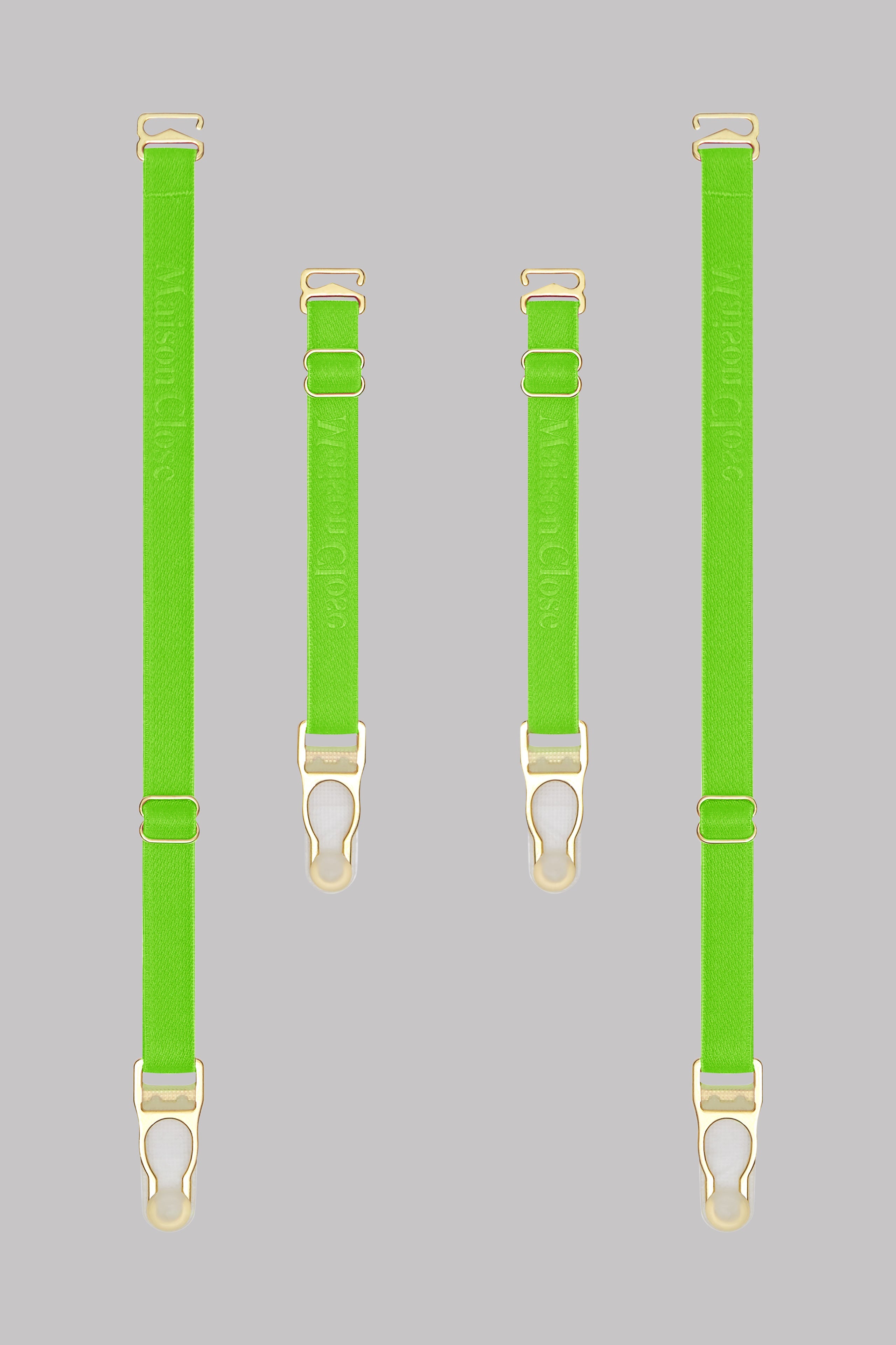 Suspenders straps - Signature - Neon Green/Gold - 4 pieces